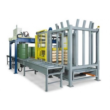 200升鐵桶碼垛,潤滑油、化工行業200L桶移載式碼垛機